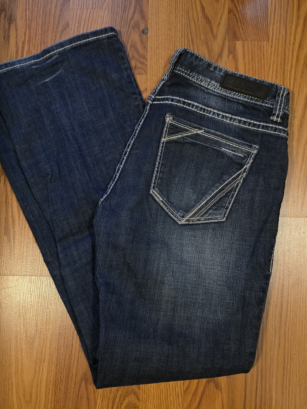 Rock & Roll Cowgirl Mid Rise Bootcut Jeans 29x34 Long